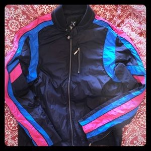 X-ray jeans racer jacket.